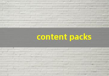 content packs